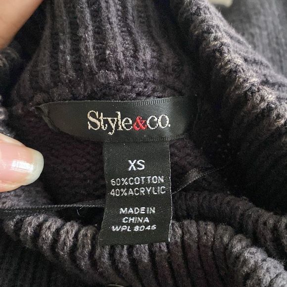 Style&Co. - Black Sweater Jacket - Size XS - Picture 2 of 2